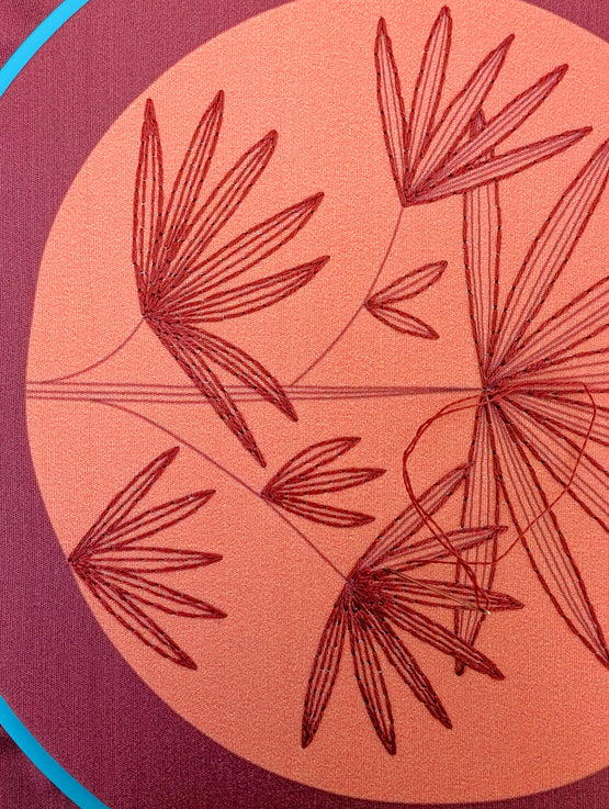 lady palm embroidery kit