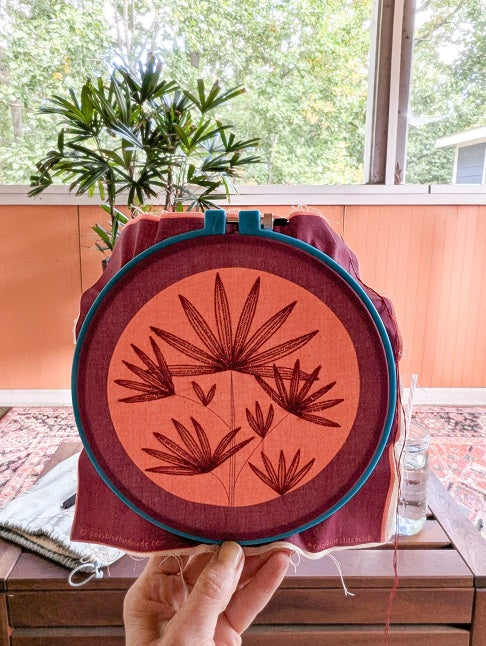 lady palm embroidery kit