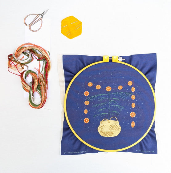 calm + bright embroidery kit