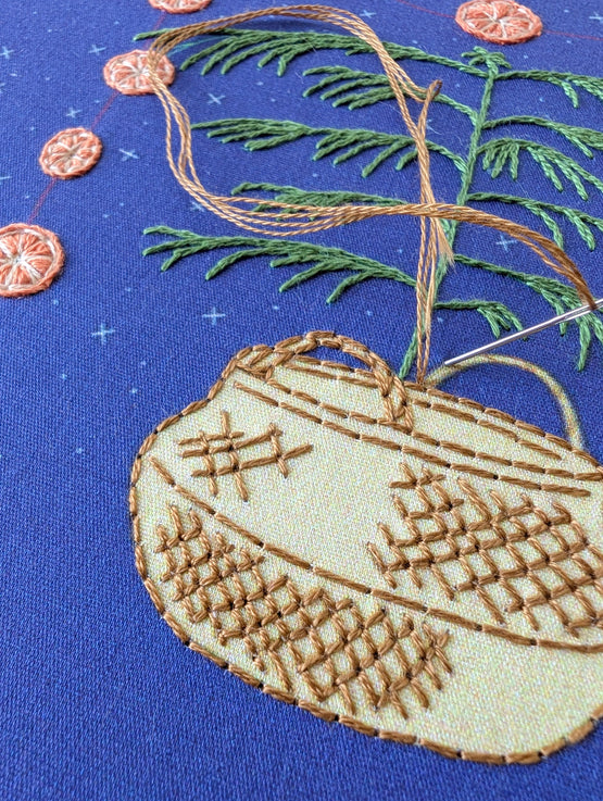 calm + bright embroidery kit