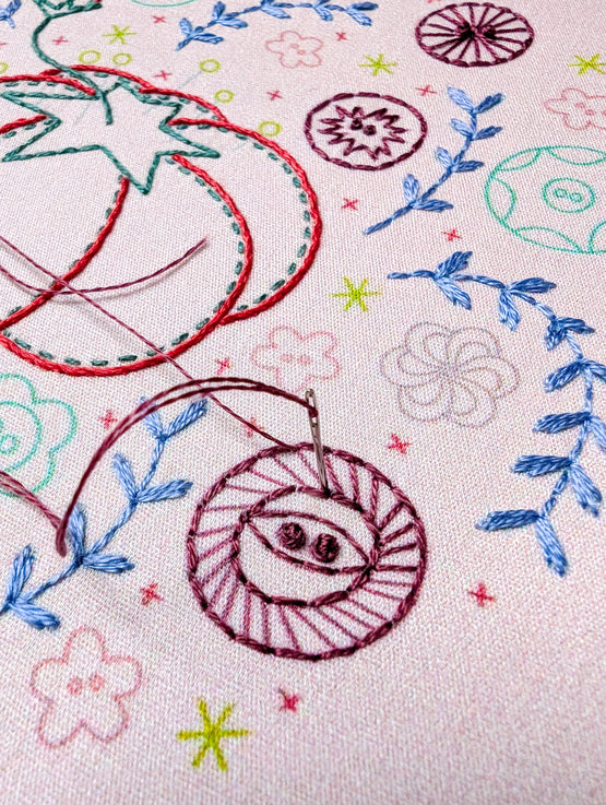 button garden embroidery kit