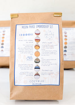moon phase embroidery set