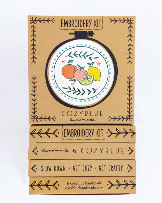citrus embroidery kit