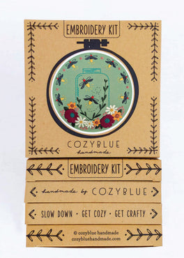 fireflies embroidery kit