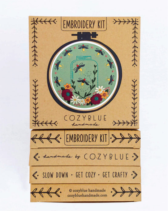 fireflies embroidery kit