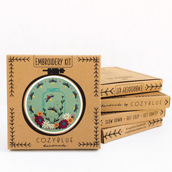 fireflies embroidery kit