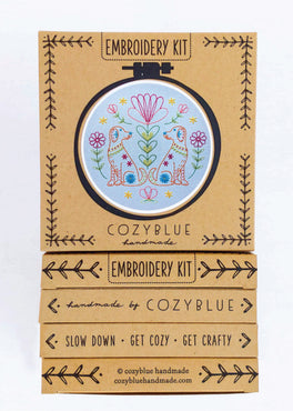 folk tails embroidery kit