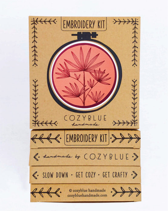 lady palm embroidery kit