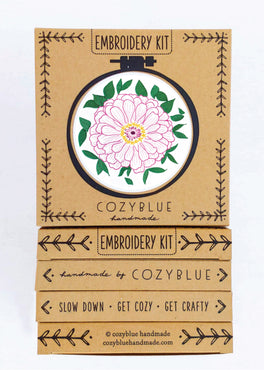zinnia embroidery kit