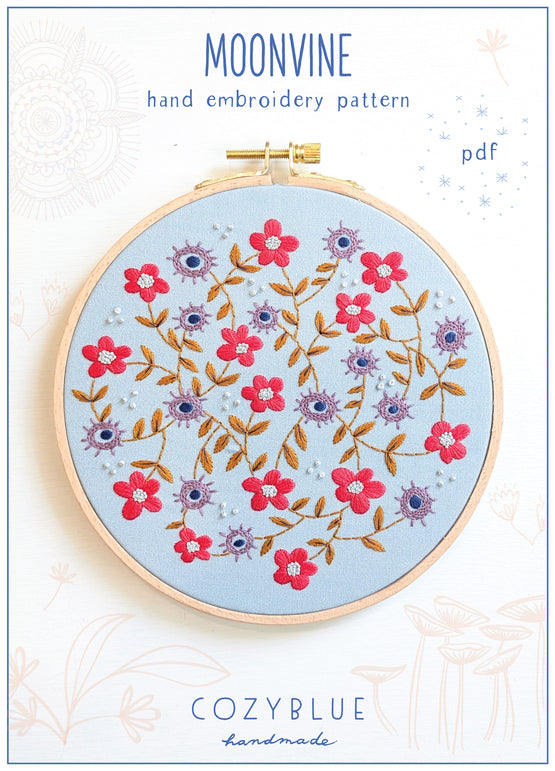 moonvine PDF embroidery pattern