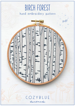 birch forest PDF pattern