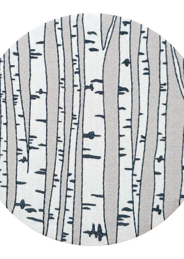 birch forest pre-printed fabric embroidery pattern
