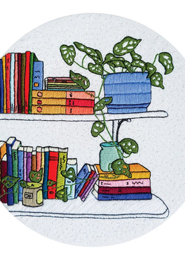 shelfie pre-printed fabric embroidery pattern