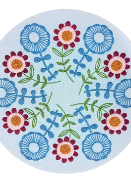 sunny folk pre-printed fabric embroidery pattern