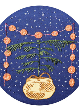 calm + bright pre-printed fabric embroidery pattern