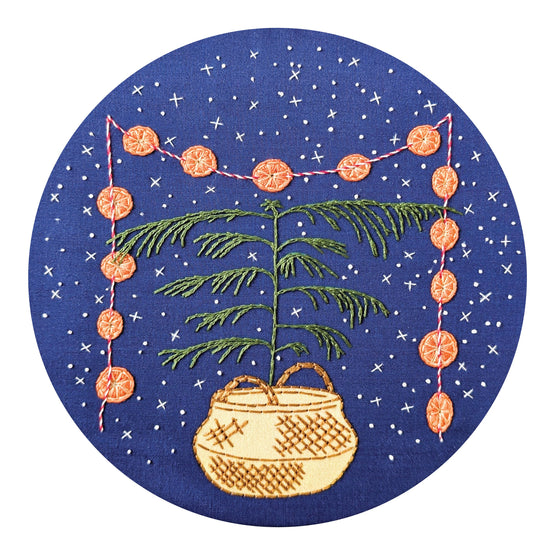 calm + bright pre-printed fabric embroidery pattern