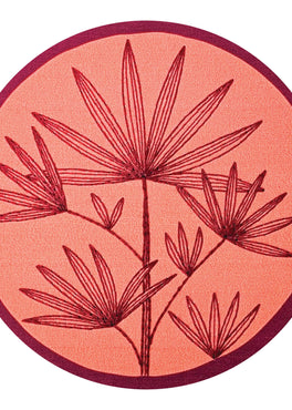 lady palm pre-printed fabric embroidery pattern