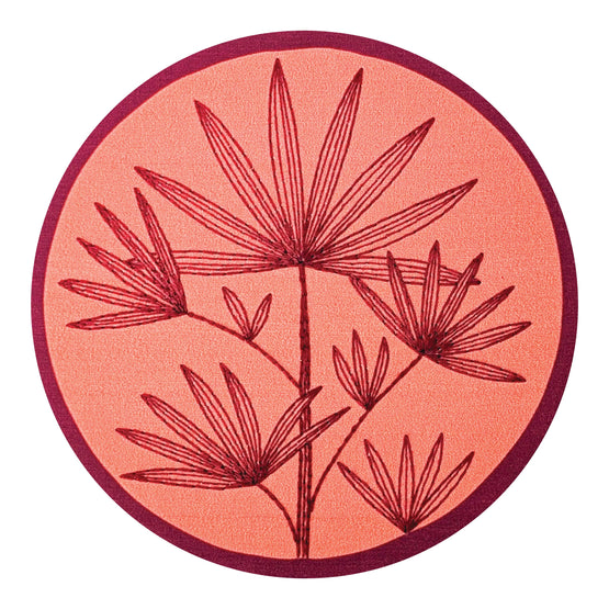 lady palm pre-printed fabric embroidery pattern