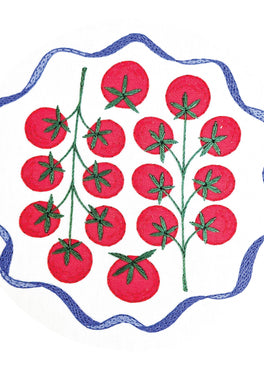 tomatoes pre-printed fabric embroidery pattern