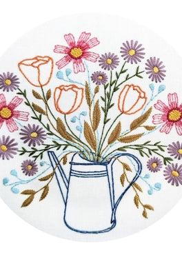 gather pre-printed fabric embroidery pattern