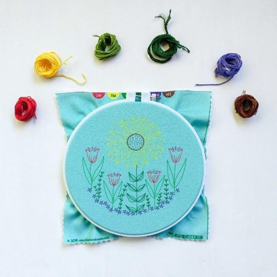 summer garden embroidery kit