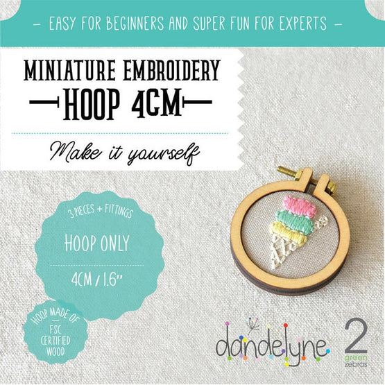 1.6" mini embroidery hoop - 1 piece