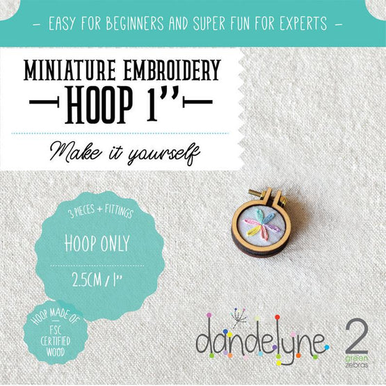 1" mini embroidery hoop - 1 piece