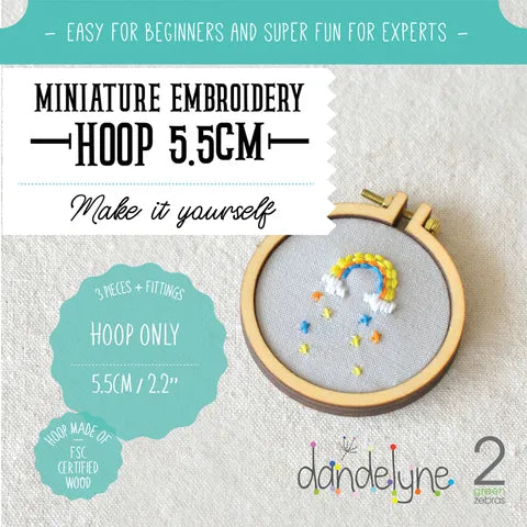 2.2" mini embroidery hoop - 1 piece