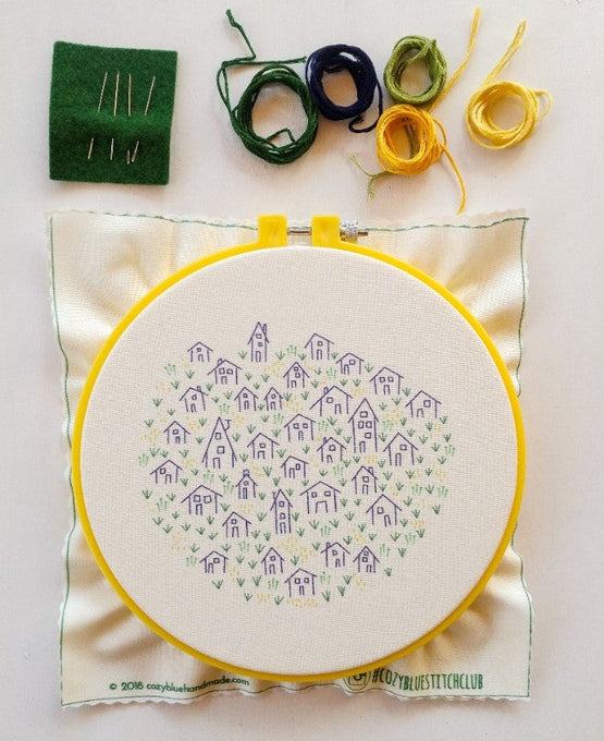 it takes a village embroidery kit