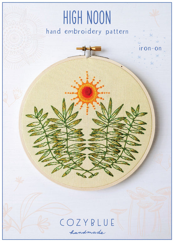 high noon iron-on embroidery pattern