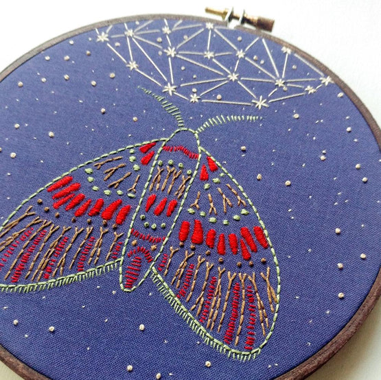 midnight flight embroidery kit