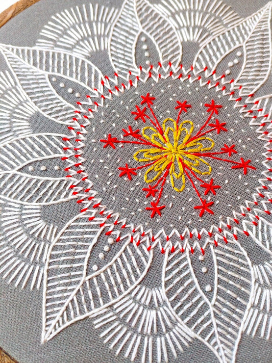 autumn mandala embroidery kit