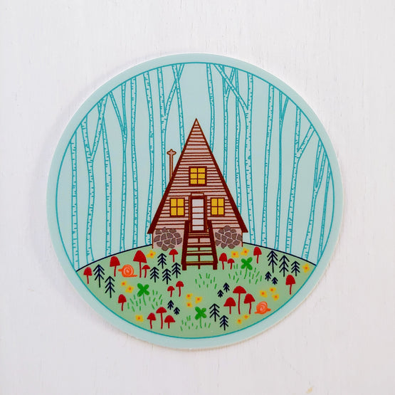 cozy cabin sticker