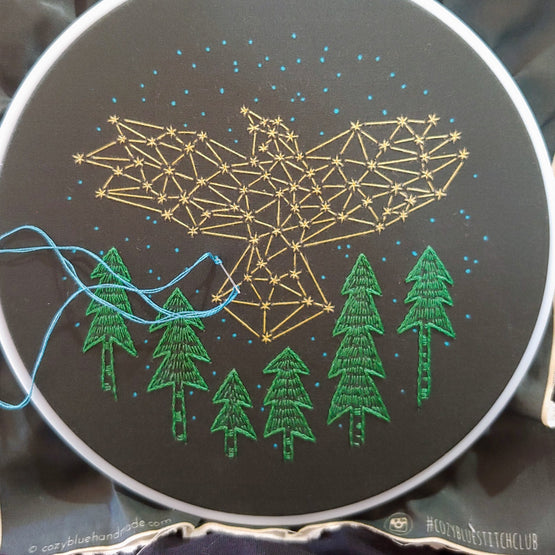 the crow embroidery kit