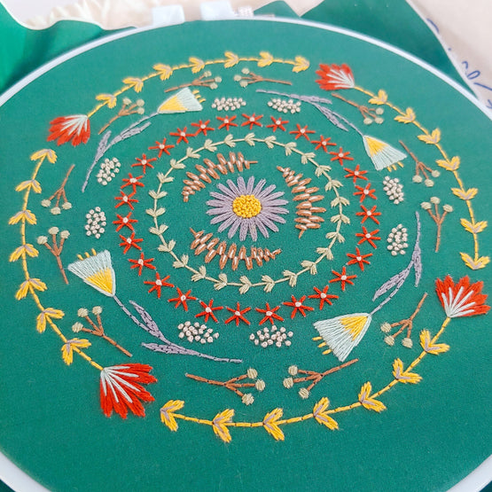 greenery embroidery kit