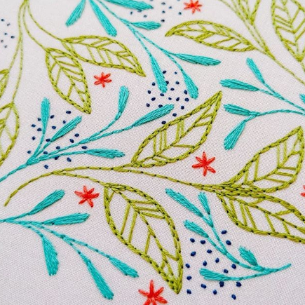 leaf dance embroidery kit