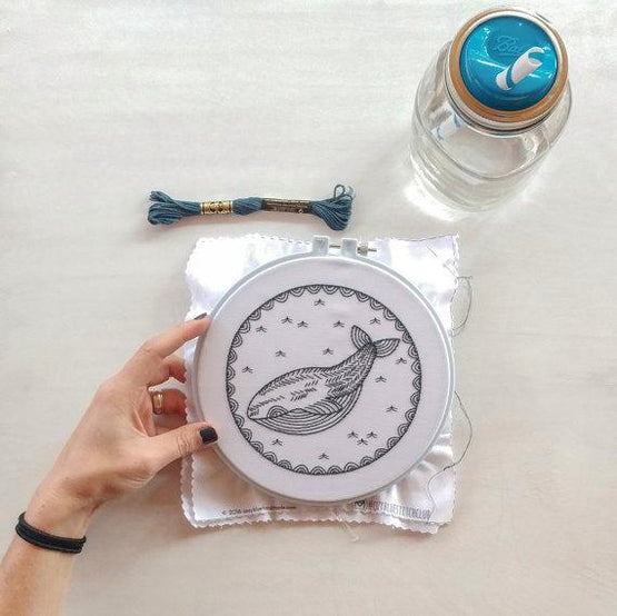 whale of a time embroidery kit