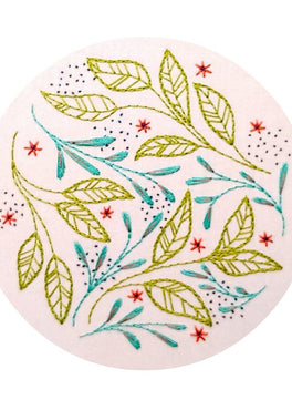 leaf dance pre-printed fabric embroidery pattern