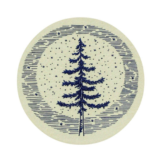 moonlight pine pre-printed fabric embroidery pattern