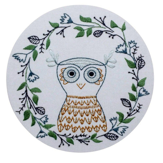 owlette pre-printed fabric embroidery pattern