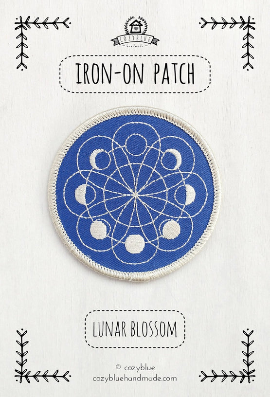 lunar blossom iron-on patch [last chance!]