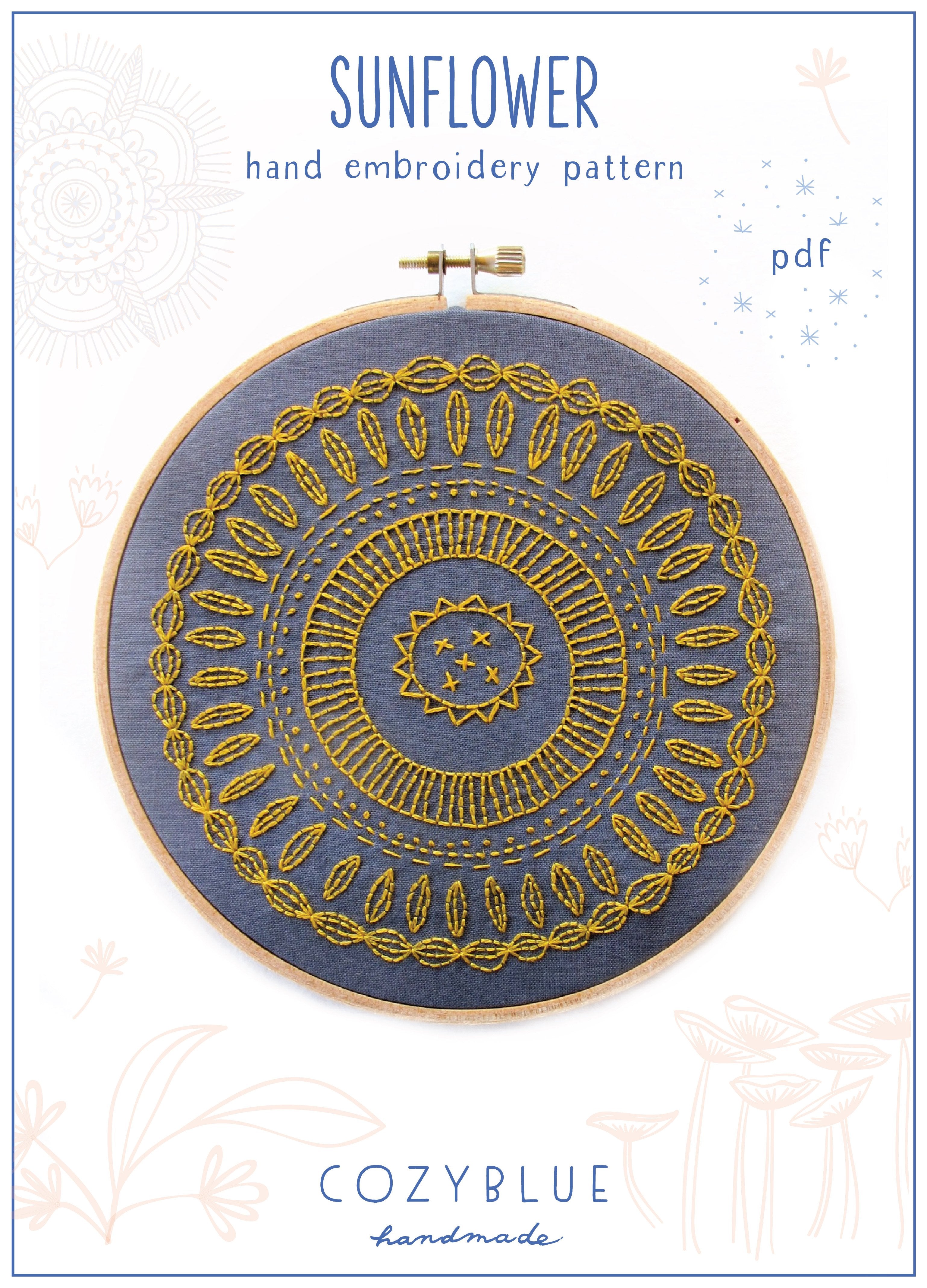 sunflower PDF pattern – cozyblue
