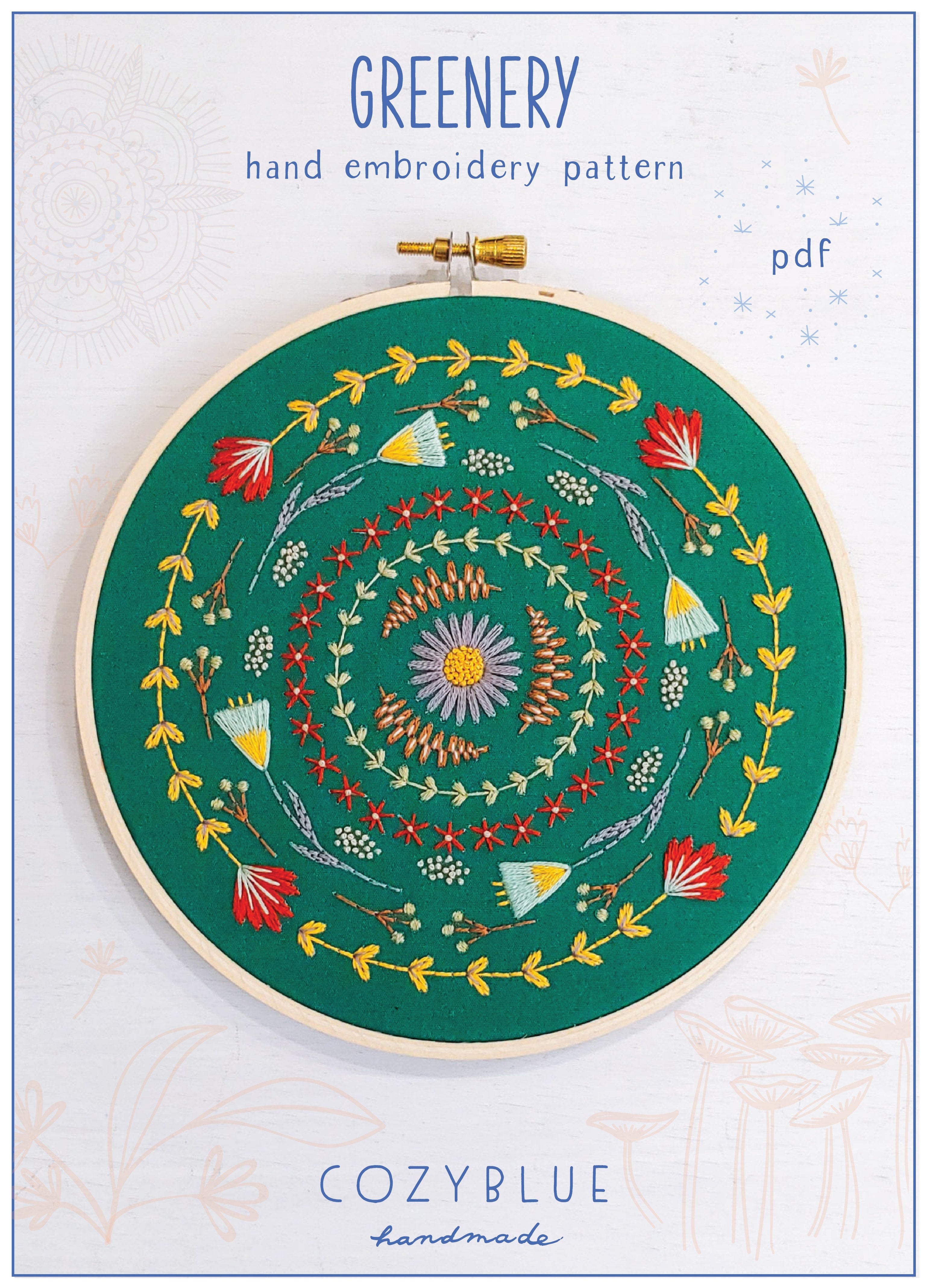 Grenery Pattern greenery PDF pattern – cozyblue