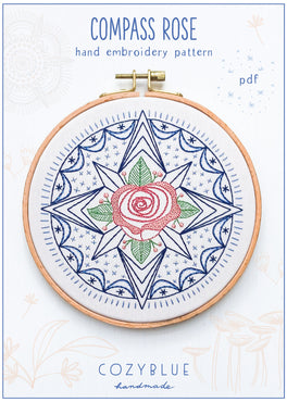 compass rose PDF pattern