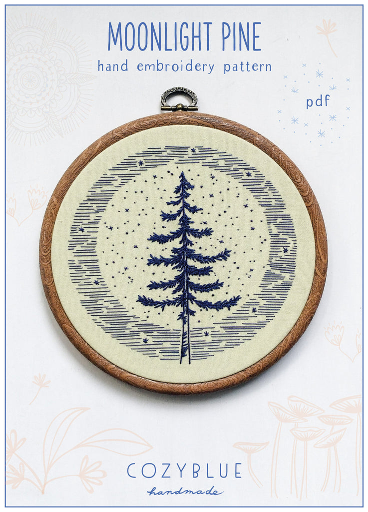 moonlight pine PDF pattern – cozyblue