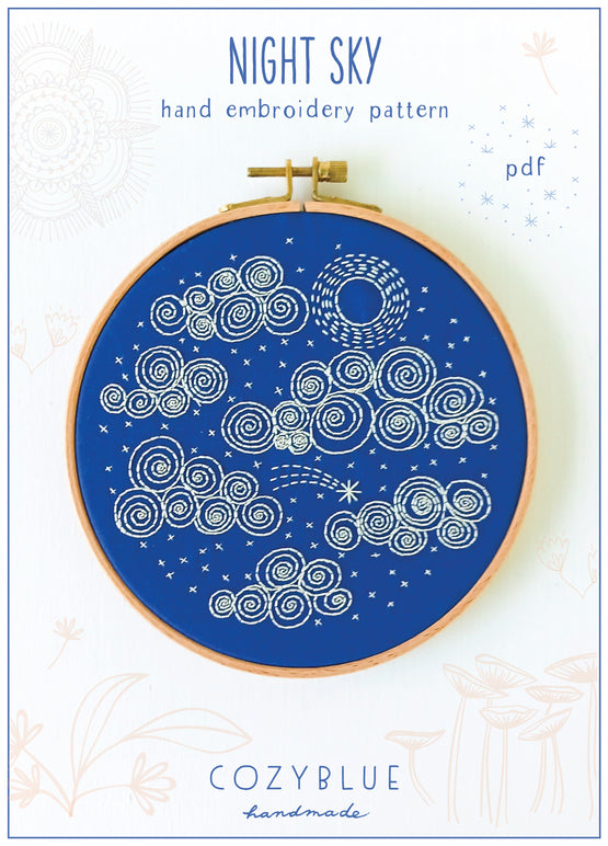 night sky PDF embroidery pattern