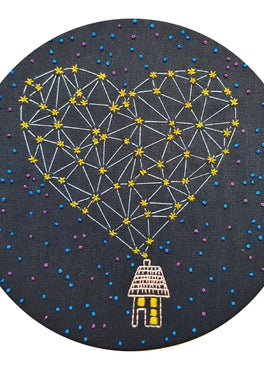 stargazing pre-printed fabric embroidery pattern