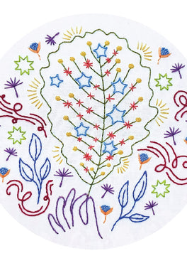 autumn wind pre-printed fabric embroidery pattern