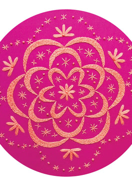starburst pre-printed fabric embroidery pattern