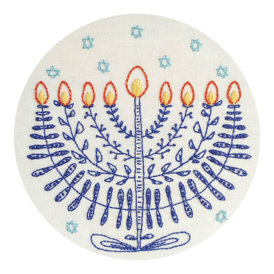 festival of lights pre-printed fabric embroidery pattern